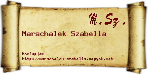 Marschalek Szabella névjegykártya